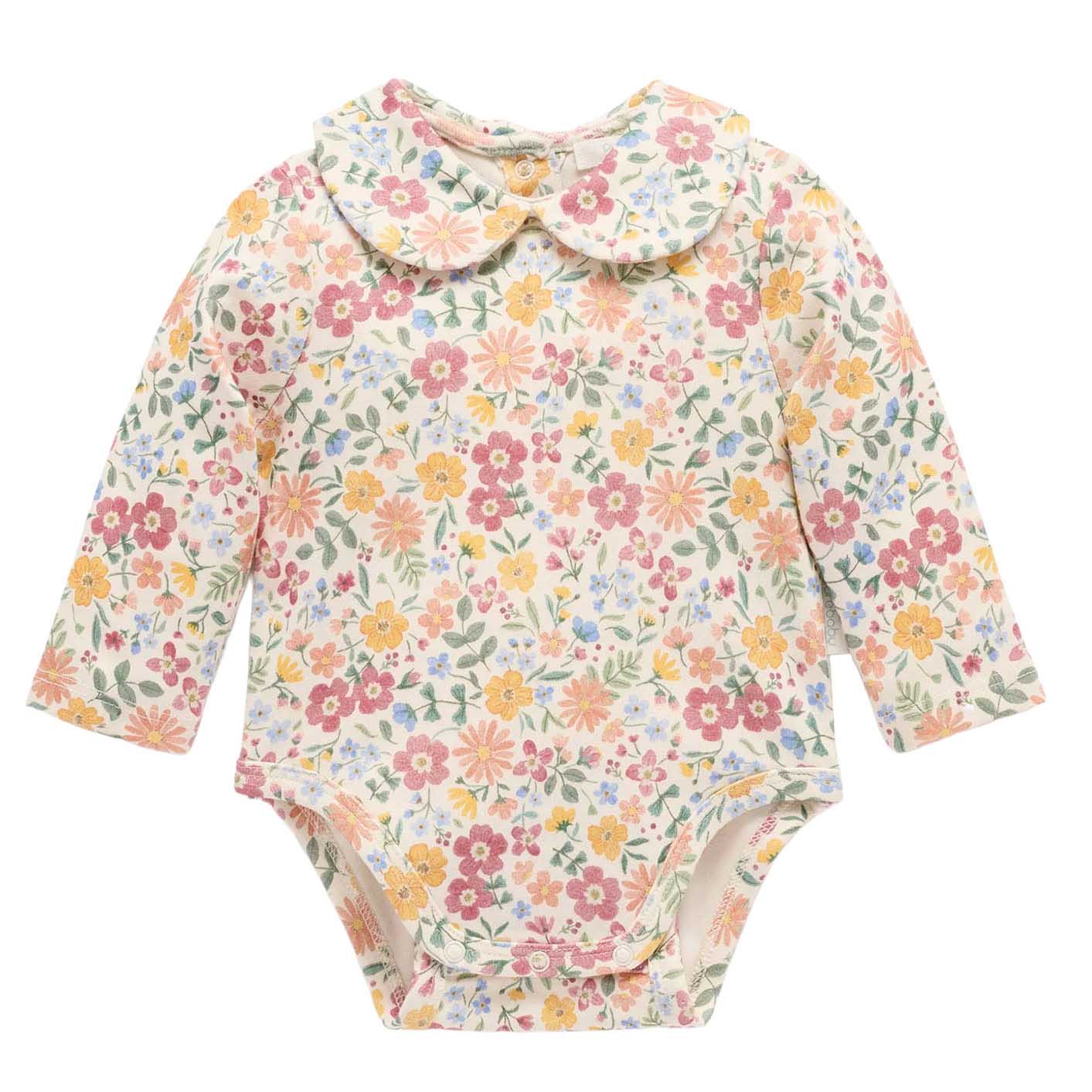 Purebaby Thick Bodysuit With Collar